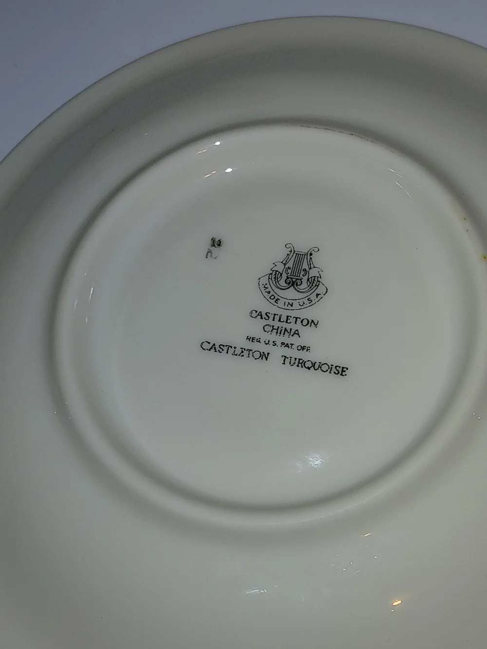 Vintage Castleton China USA Tiffany Blue  Tea Cup, Saucer & Salad Plate Set